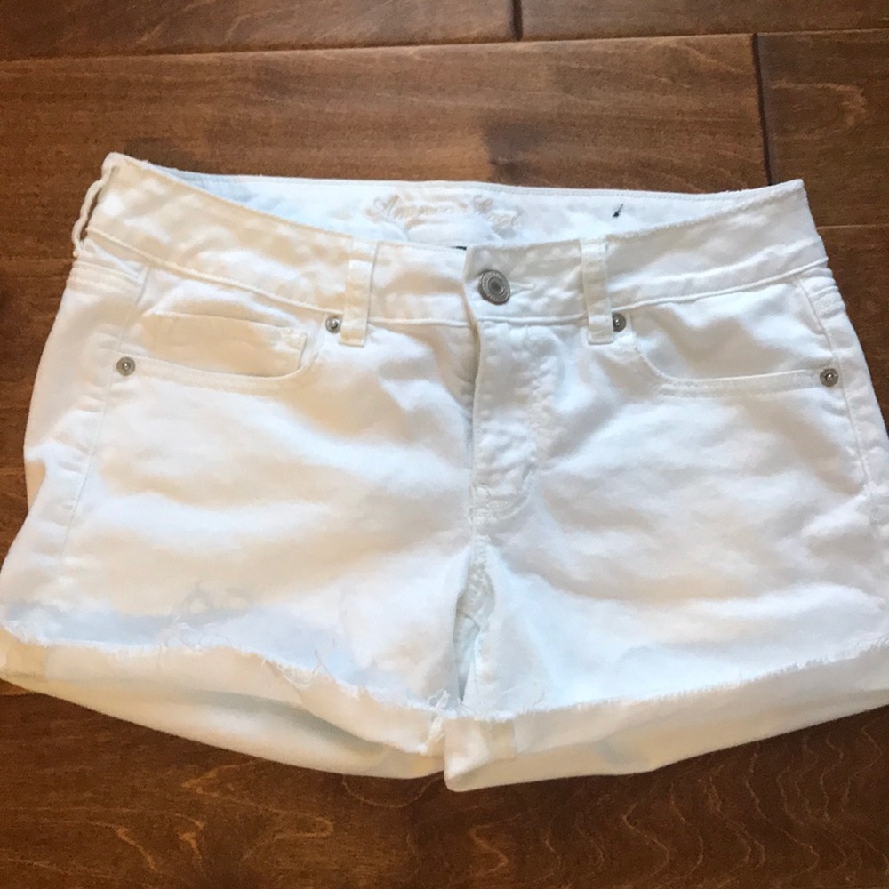 American Eagle white denim shorts 10